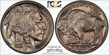 1938-D 5C Buffalo MS66+