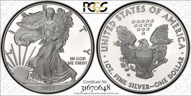 2014-W $1 Silver Eagle First Strike PR69DCAM