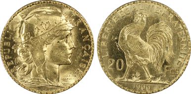 1900 20 Fr Gad-1064 F-534 MS63