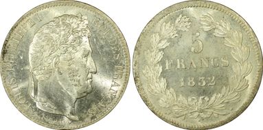 1832-W 5 Fr Gad-678 F-324 MS62+