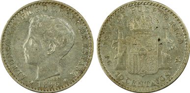 1896-PG V 10C KM-21  Ag AU55