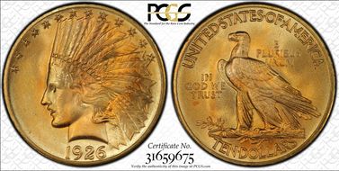 1926 $10 MS66+