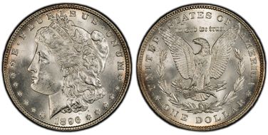 1896 $1 VAM 19, 8 in Denticle MS65