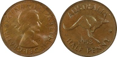 1953 A. (p) 1/2D MS64RB