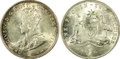 1916-M Florin KM-27  Ag AU58