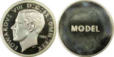 "1937" Medal Edward VIII Ag RE D.R.Golder Obv/"Model" Rev PR66DCAM