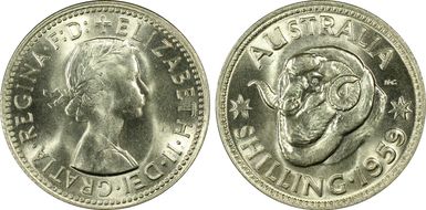 1959(m) Shil KM-59  Ag MS64