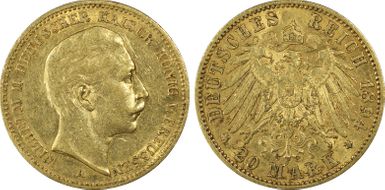 1894-A 20 Mk J-252 AU53