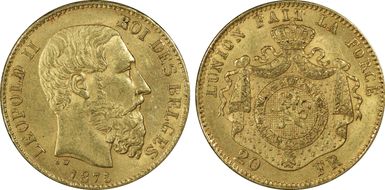 1875 20 Fr KM-37  Au MS62