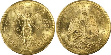 1931 50 Peso KM-481  Au MS64