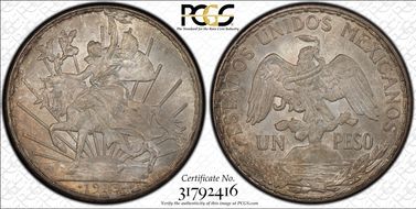 1913 Peso Caballito KM-453  Ag MS67