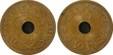 1937 N GJ 5 Øre MS64BN