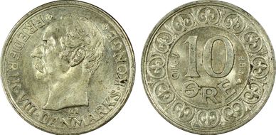 1910 VBP GJ 10 Øre MS63