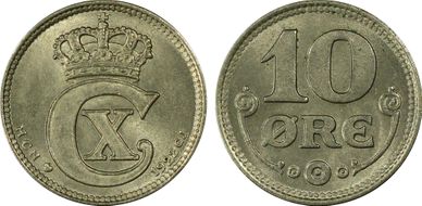 1922 HCN GJ 10 Øre MS63