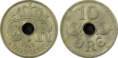 1929 N GJ 10 Øre MS64