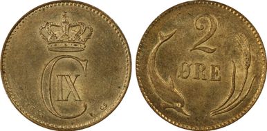 1874-CS 2 Øre MS63RB