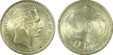 1904 VBP 10 Øre MS66