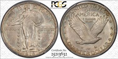 1918/7-S 25C MS64FH
