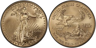 2000 $25 Gold Eagle MS70