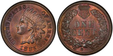 1885 1C MS66RB
