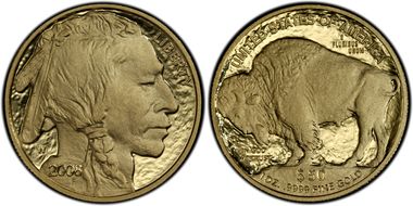 2008-W $50 American Buffalo .9999 Fine Gold PR70DCAM