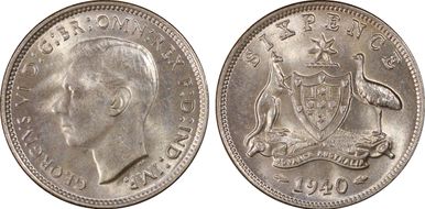 1940(m) 6D KM-38  Ag MS65