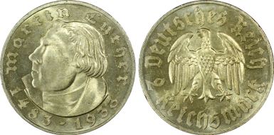 1933-A 2 Mk Luther J-352 MS64