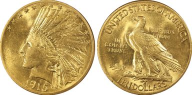 1915 $10 MS62