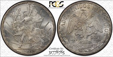 1911 Peso Caballito KM-453 Long Ray MS66