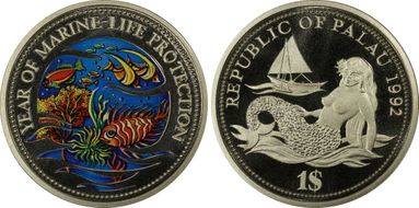 1992 $1 KM-1 Ocean Scene PR69DCAM