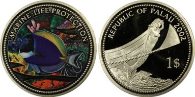 2002 $1 KM-63 Blue Tang Fish PR68DCAM