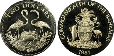 1981-FM $2 Piefort Cu Ni PR68DCAM