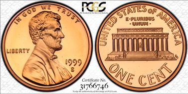 1999-S 1C Close AM FS-901 PR68DCAM