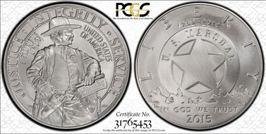 2015-P $1 U.S. Marshals Service USMS Label - First Strike LB MS69