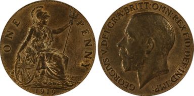 1919-KN 1D S-4053 MS64RB