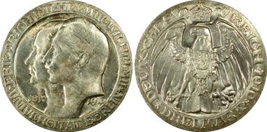 1910-A 3 Mk Berlin University J-107 MS65