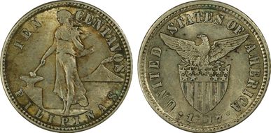 1917-S 10C KM-169 AU58