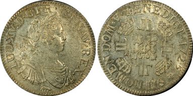 1725-A Ecu Gad-320 No Dot, 1st Sem. MS63
