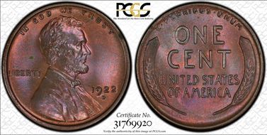 1922-D 1C MS64BN