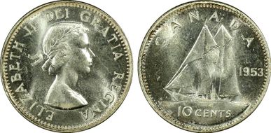 1953 10C No Strap MS64