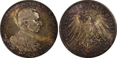 1913-A 3 Mk 25th Year J-112 MS65