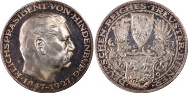 1927-D (5 Mk) X-1 Silver SP65