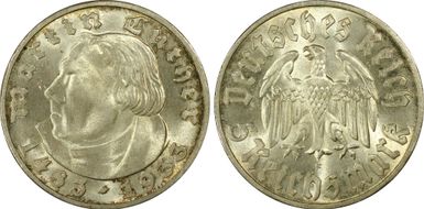 1933-F 5 Mk Luther J-353 MS65