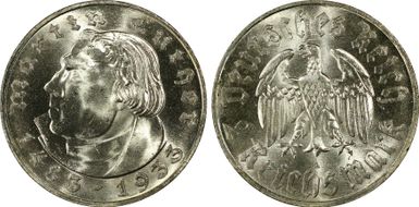 1933-A 2 Mk Luther J-352 MS65