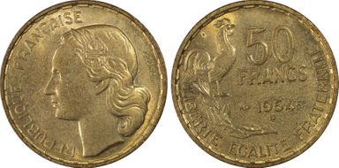 1954-B 50 Fr Gad-880 F-425 MS65