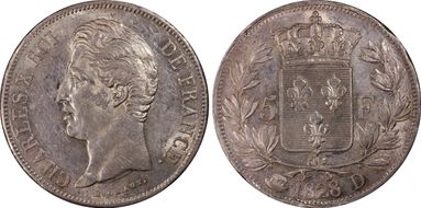 1828-D 5 Fr Gad-644 AU55