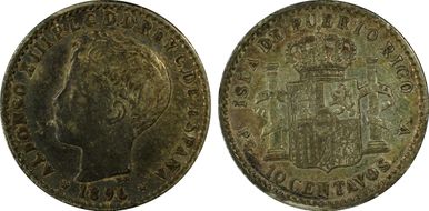 1896-PG V 10C KM-21  Ag XF45