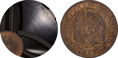 1853-K 1C Feuille horizontale MS64RB