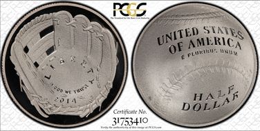 2014-S 50C Baseball Hall of Fame PR69DCAM