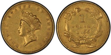 1855 G$1 AU53